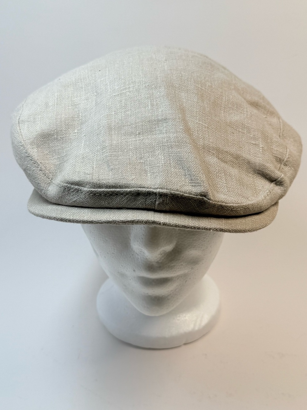 Vintage Pendleton driving newsboy Linen beige hat cap size Large